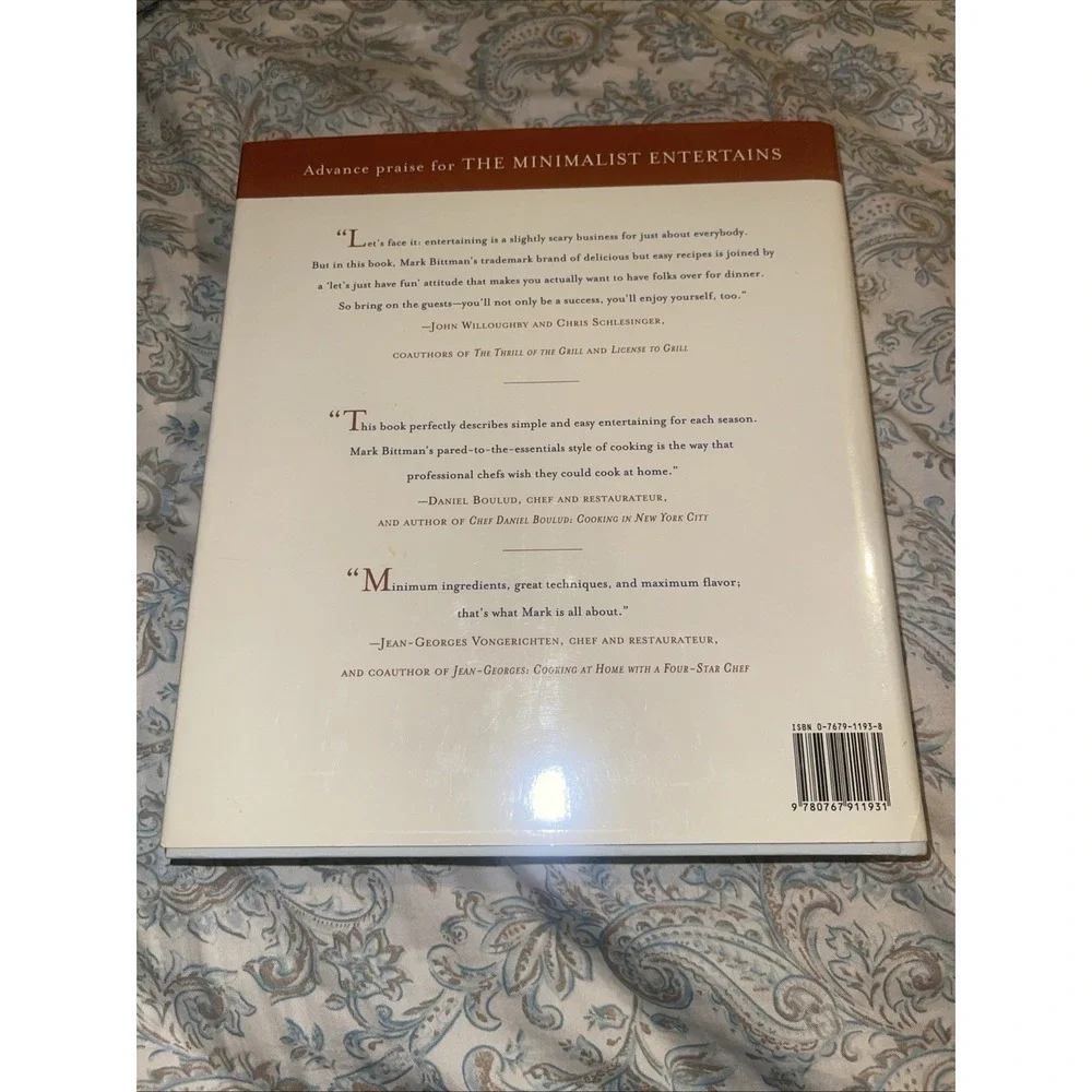 The Minimalist Entertains by Mark Bittman‎ (2003, Hardcover w/DJ) NICE